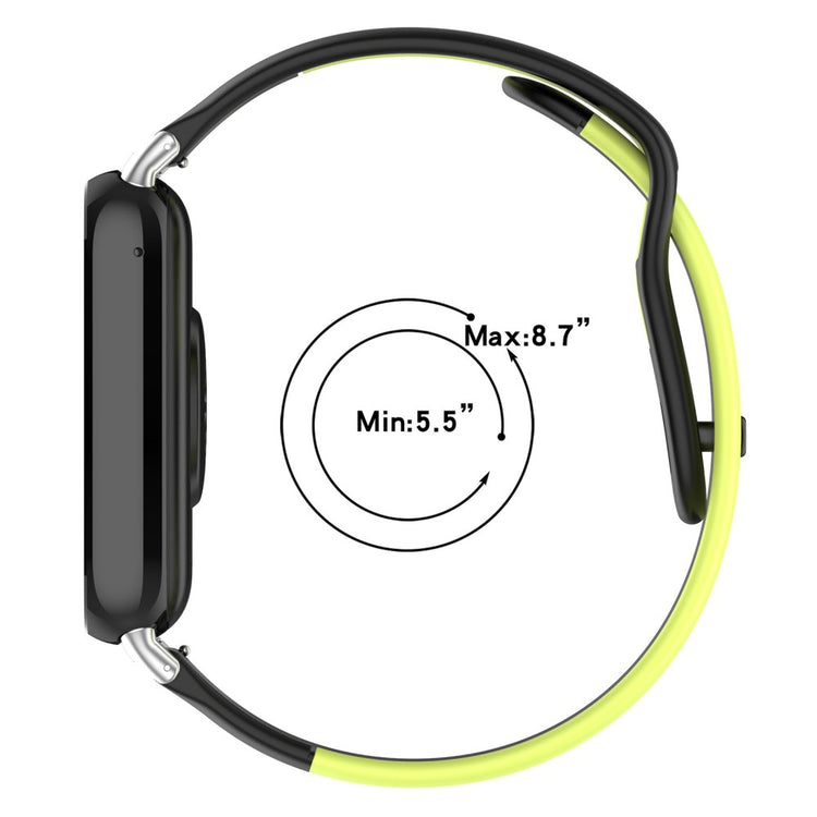 Xiaomi Smart Band 8 Pro / Redmi Watch 4 Silicone Watch Strap Double Color Replacement Watch Band - Black+Blue#serie_5