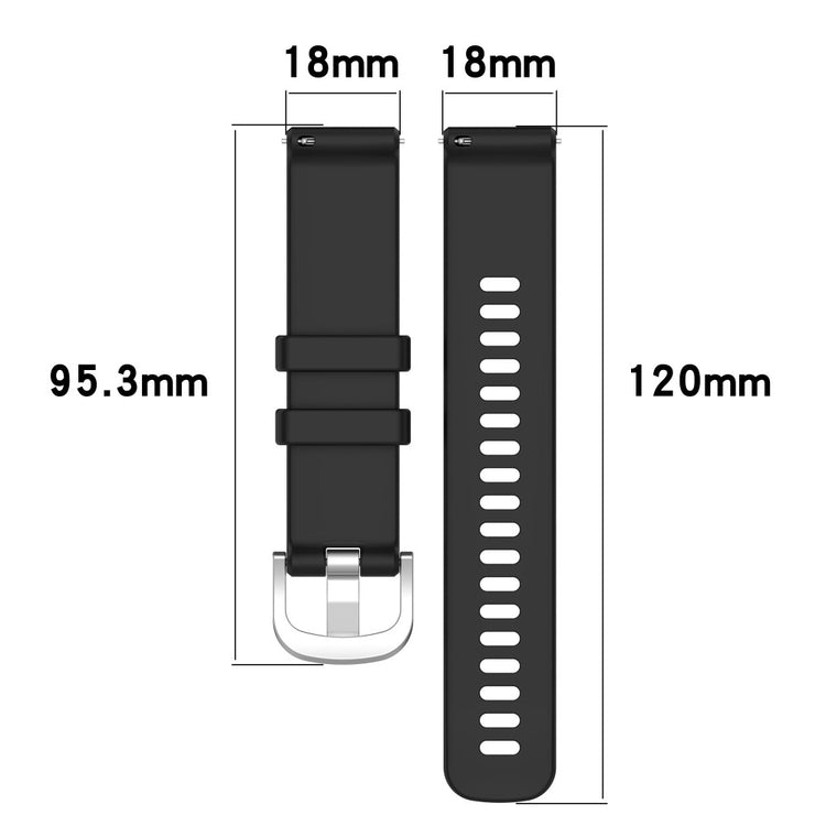 Huawei Watch GT 4 41mm / Garmin Venu 3S 18mm Watch Strap Liquid Silicone Wrist Band with Steel Buckle - Dark Blue#serie_6