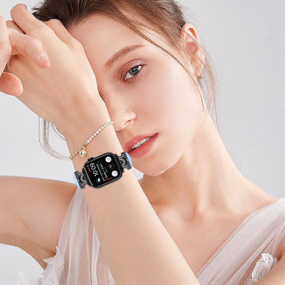 Apple Watch Universal 49mm/45mm/42mm Strap Watch Band with Black Buckle - Blue#serie_4