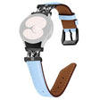 Watch Band Samsung Galaxy Watch Universal 20mm Rhinestone M-shape Connector Genuine Cow Leather Strap with Black Buckle