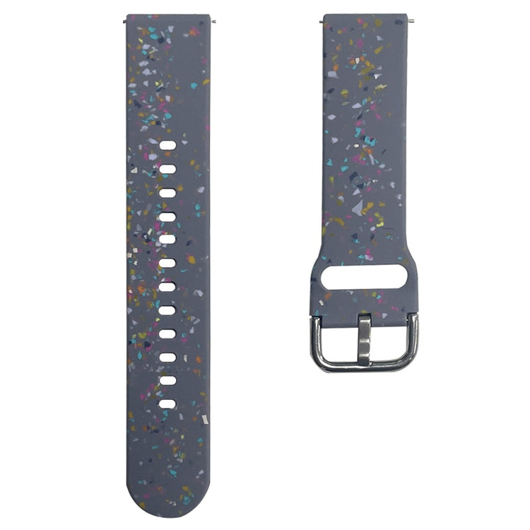 Samsung Galaxy Watch3 41mm / Huawei Watch GT 2 42mm Replacement Band 20mm Silicone Pattern Watch Strap - Blue Grey#serie_1