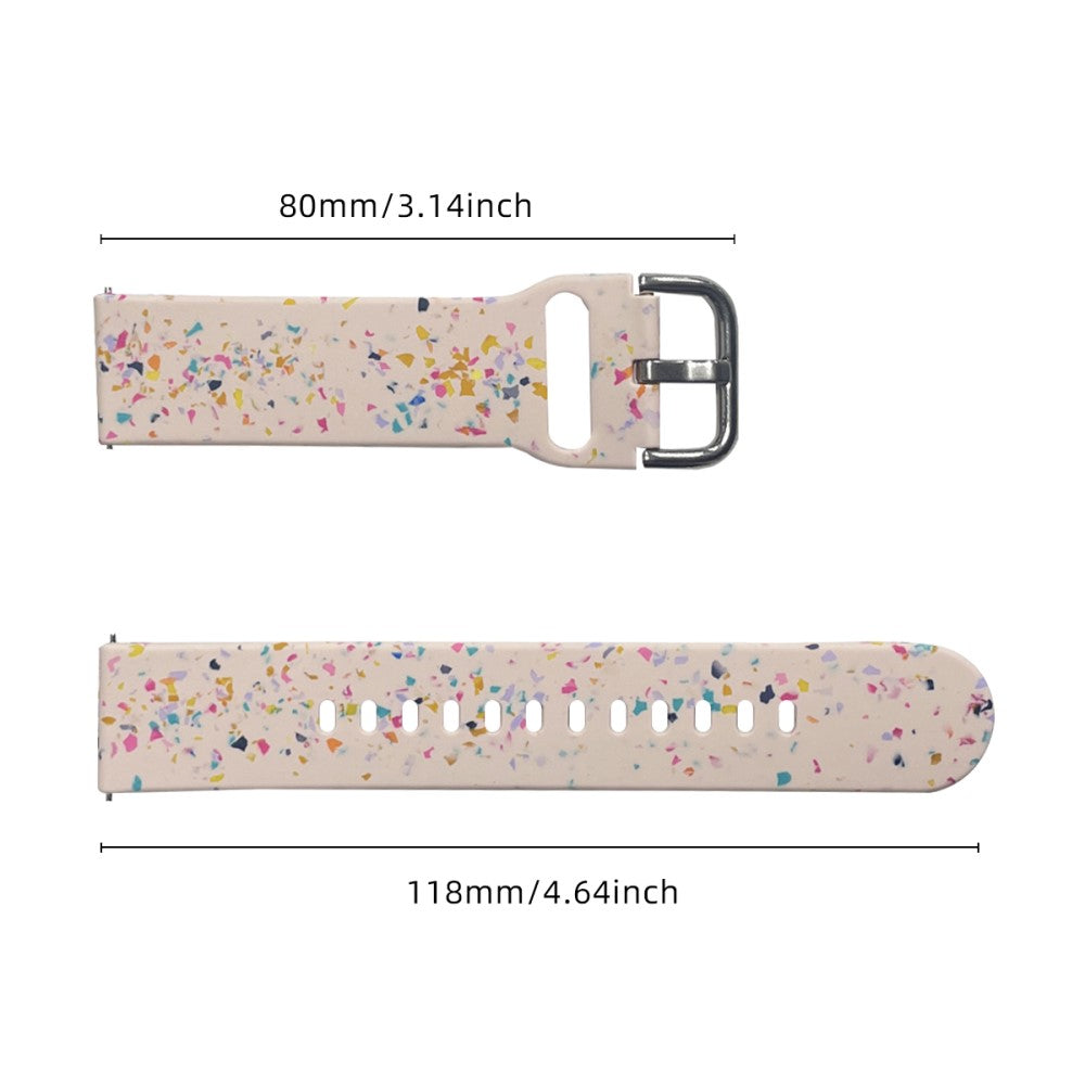 Samsung Galaxy Watch3 41mm / Huawei Watch GT 2 42mm Replacement Band 20mm Silicone Pattern Watch Strap - Pink#serie_2