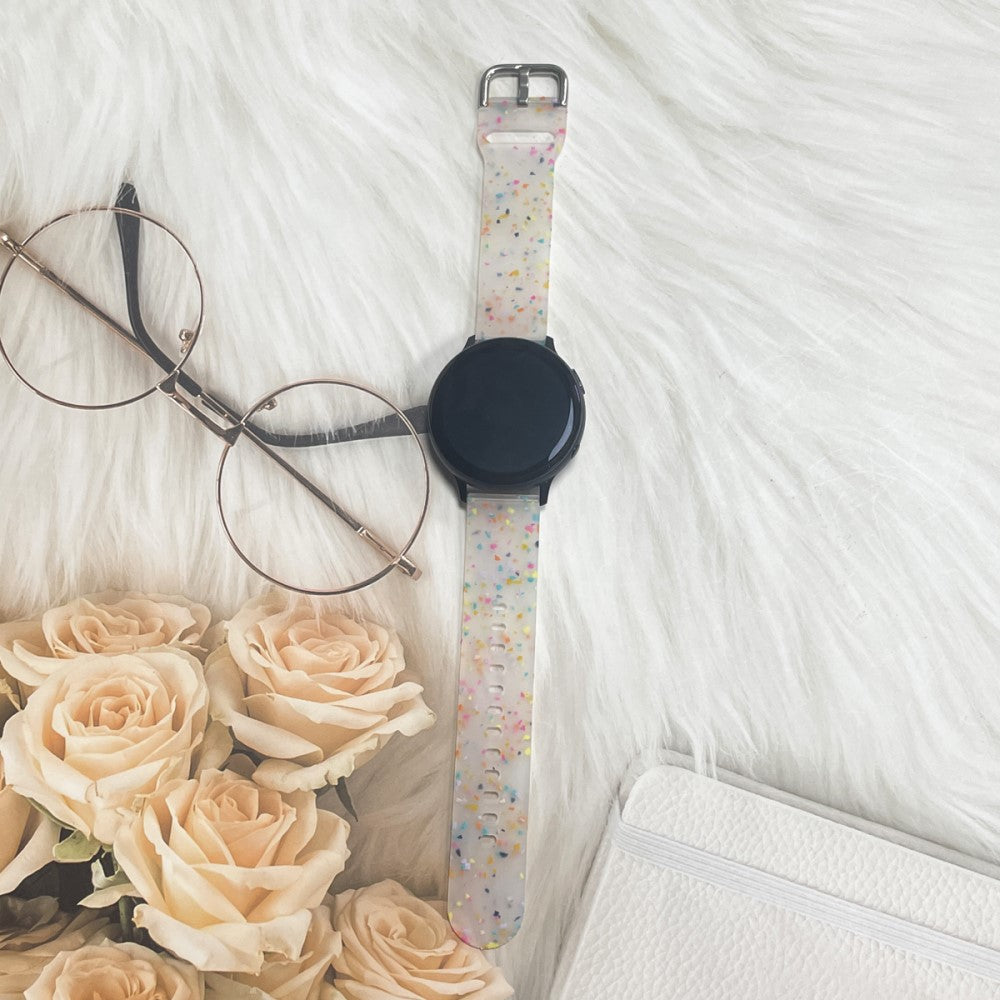 Helt Vildt Pænt Silikone Universal Rem passer til Smartwatch - Gennemsigtig#serie_5