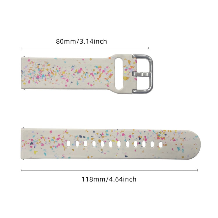 Samsung Galaxy Watch3 41mm / Huawei Watch GT 2 42mm Replacement Band 20mm Silicone Pattern Watch Strap - Starlight#serie_6