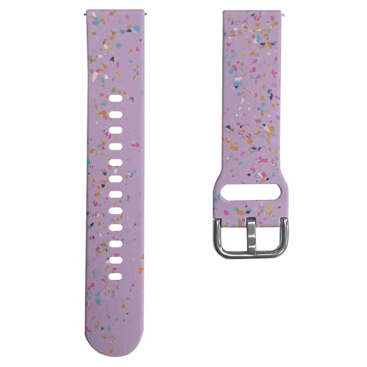 Samsung Galaxy Watch3 41mm / Huawei Watch GT 2 42mm Replacement Band 20mm Silicone Pattern Watch Strap - Purple#serie_7