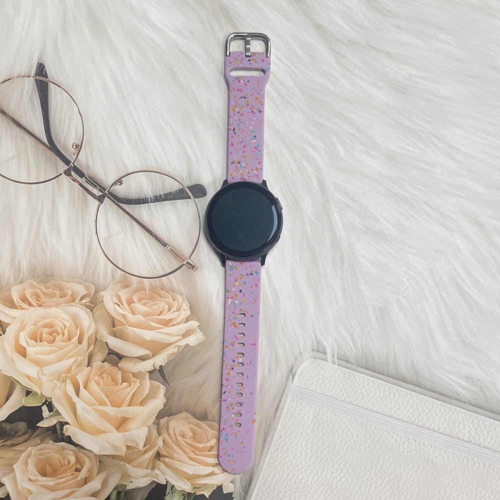 Helt Vildt Pænt Silikone Universal Rem passer til Smartwatch - Lilla#serie_7