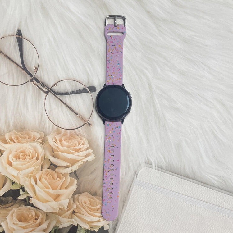 Helt Vildt Pænt Silikone Universal Rem passer til Smartwatch - Lilla#serie_7