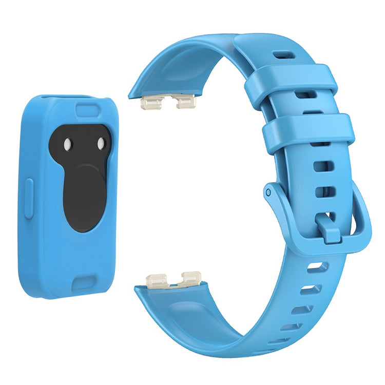 Wrist Strap Huawei Band 8 Silicone Sport Watch Band with Protective Cover - Sky Blue#serie_6