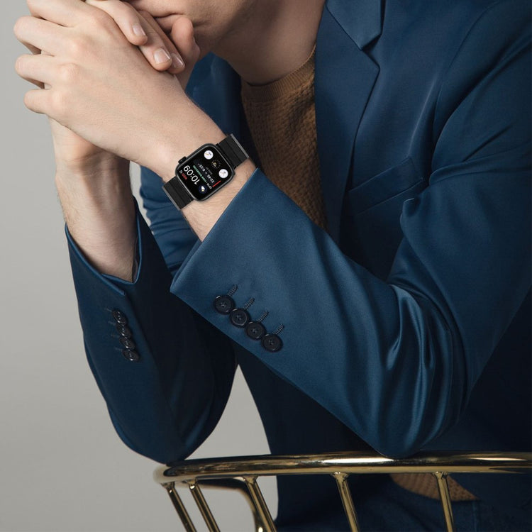Vildt Nydelig Metal Universal Rem passer til Apple Smartwatch - Sort#serie_064
