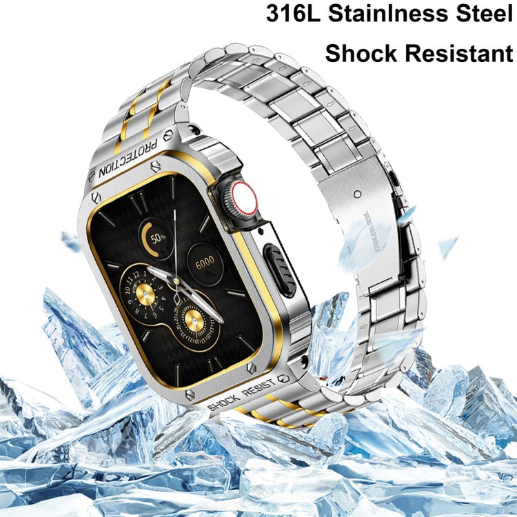 Mega Sejt Metal Universal Rem passer til Apple Smartwatch - Sølv#serie_5