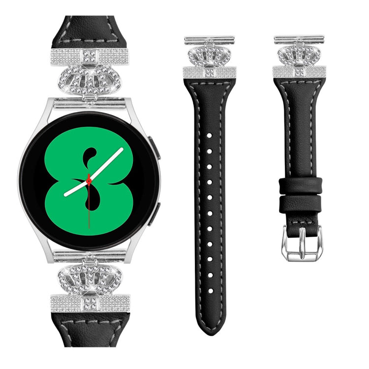 Udsøgt Kunstlæder Og Rhinsten Universal Rem passer til Smartwatch - Sort#serie_1