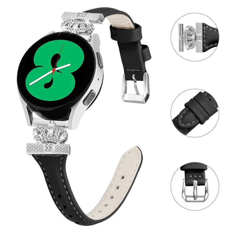 Udsøgt Kunstlæder Og Rhinsten Universal Rem passer til Smartwatch - Sort#serie_1