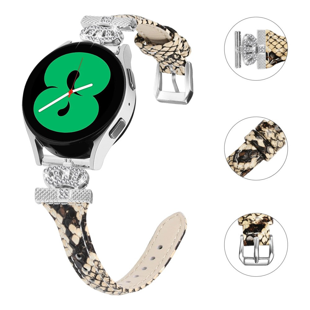 Udsøgt Kunstlæder Og Rhinsten Universal Rem passer til Smartwatch - Brun#serie_4