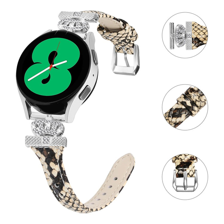 Udsøgt Kunstlæder Og Rhinsten Universal Rem passer til Smartwatch - Brun#serie_4