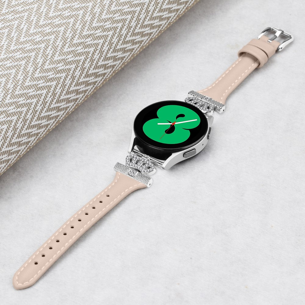 Udsøgt Kunstlæder Og Rhinsten Universal Rem passer til Smartwatch - Hvid#serie_5