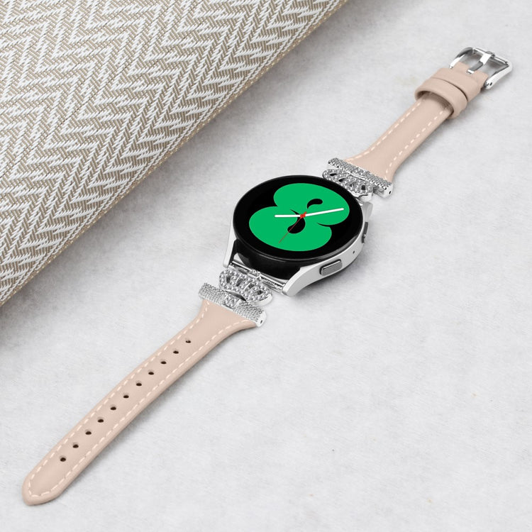 Udsøgt Kunstlæder Og Rhinsten Universal Rem passer til Smartwatch - Hvid#serie_5