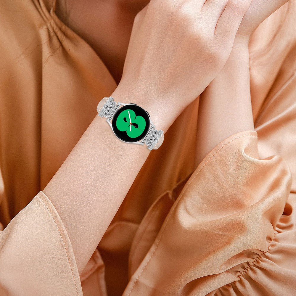 Udsøgt Kunstlæder Og Rhinsten Universal Rem passer til Smartwatch - Hvid#serie_5
