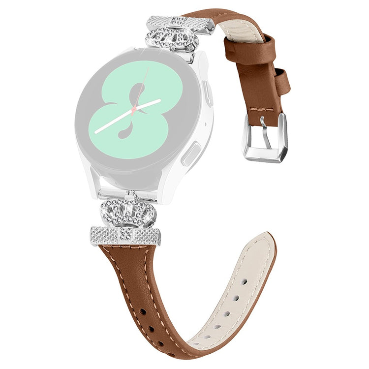 Udsøgt Kunstlæder Og Rhinsten Universal Rem passer til Smartwatch - Brun#serie_6