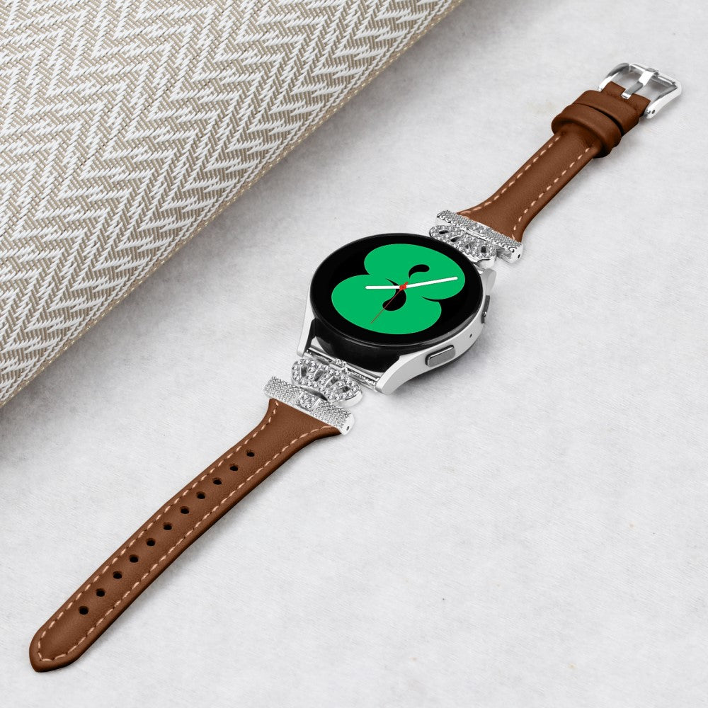 Udsøgt Kunstlæder Og Rhinsten Universal Rem passer til Smartwatch - Brun#serie_6