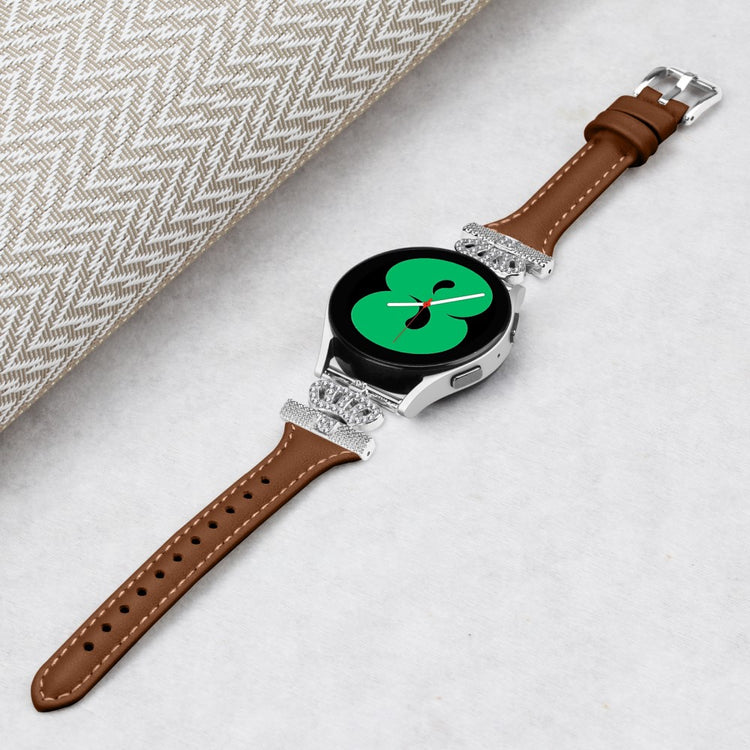 Udsøgt Kunstlæder Og Rhinsten Universal Rem passer til Smartwatch - Brun#serie_6