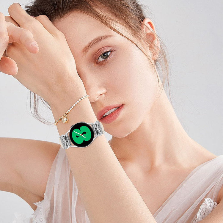 Silver Buckle 20mm Watch Band Samsung Galaxy Watch Universal - Apricot#serie_5