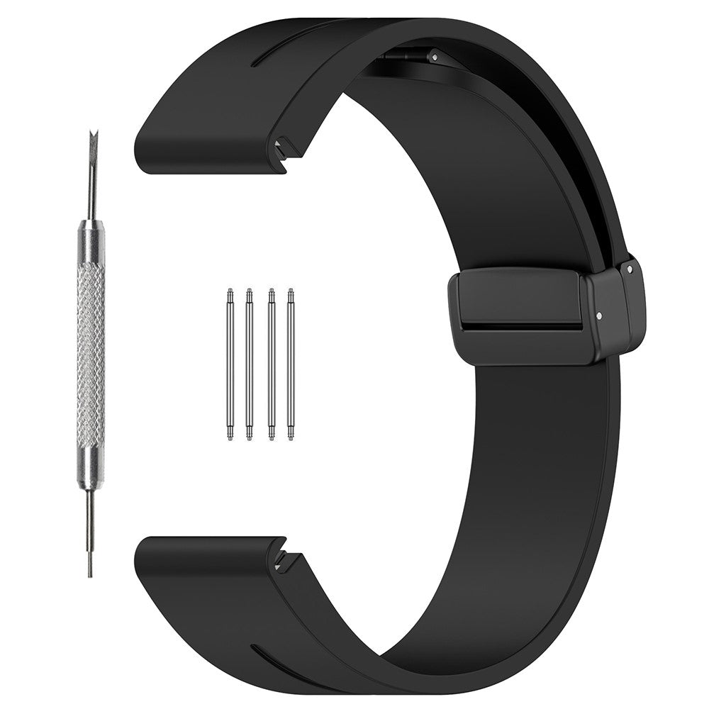 Mega Fed Silikone Universal Rem passer til Smartwatch - Sort#serie_1