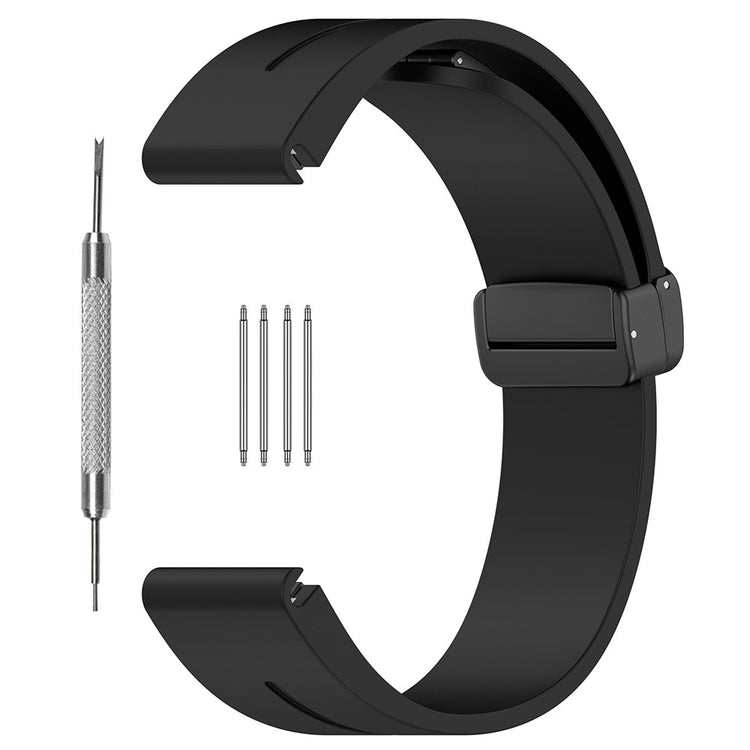 Mega Fed Silikone Universal Rem passer til Smartwatch - Sort#serie_1