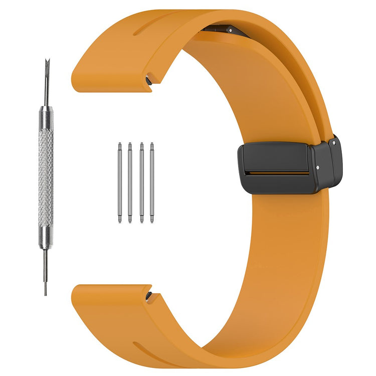 Mega Fed Silikone Universal Rem passer til Smartwatch - Gul#serie_2