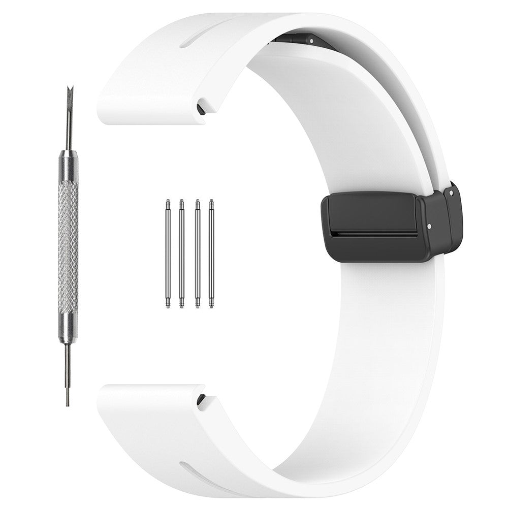 Mega Fed Silikone Universal Rem passer til Smartwatch - Hvid#serie_3