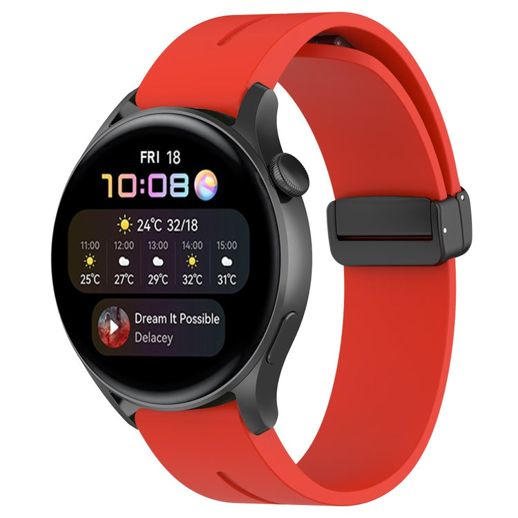 Mega Fed Silikone Universal Rem passer til Smartwatch - Rød#serie_7
