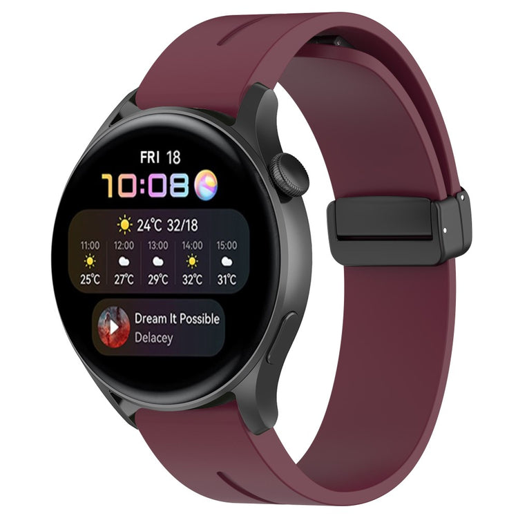 Mega Fed Silikone Universal Rem passer til Smartwatch - Rød#serie_8