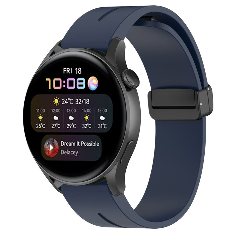 Mega Fed Silikone Universal Rem passer til Smartwatch - Blå#serie_11