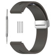 Huawei Watch GT 4 46mm / Samsung Galaxy Watch3 45mm / Garmin Venu 3 22mm Silicone Watch Strap Magnetic Silver Buckle Band