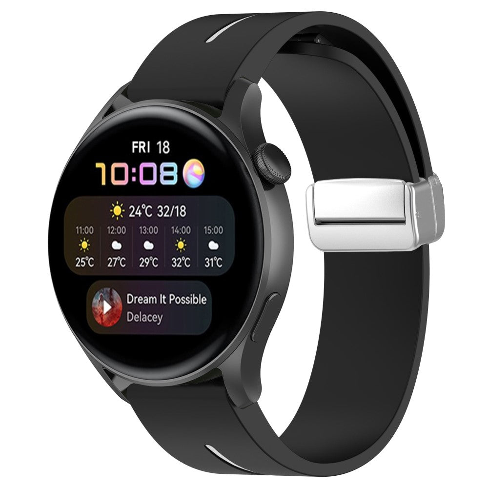 Udsøgt Silikone Universal Rem passer til Smartwatch - Sort#serie_1