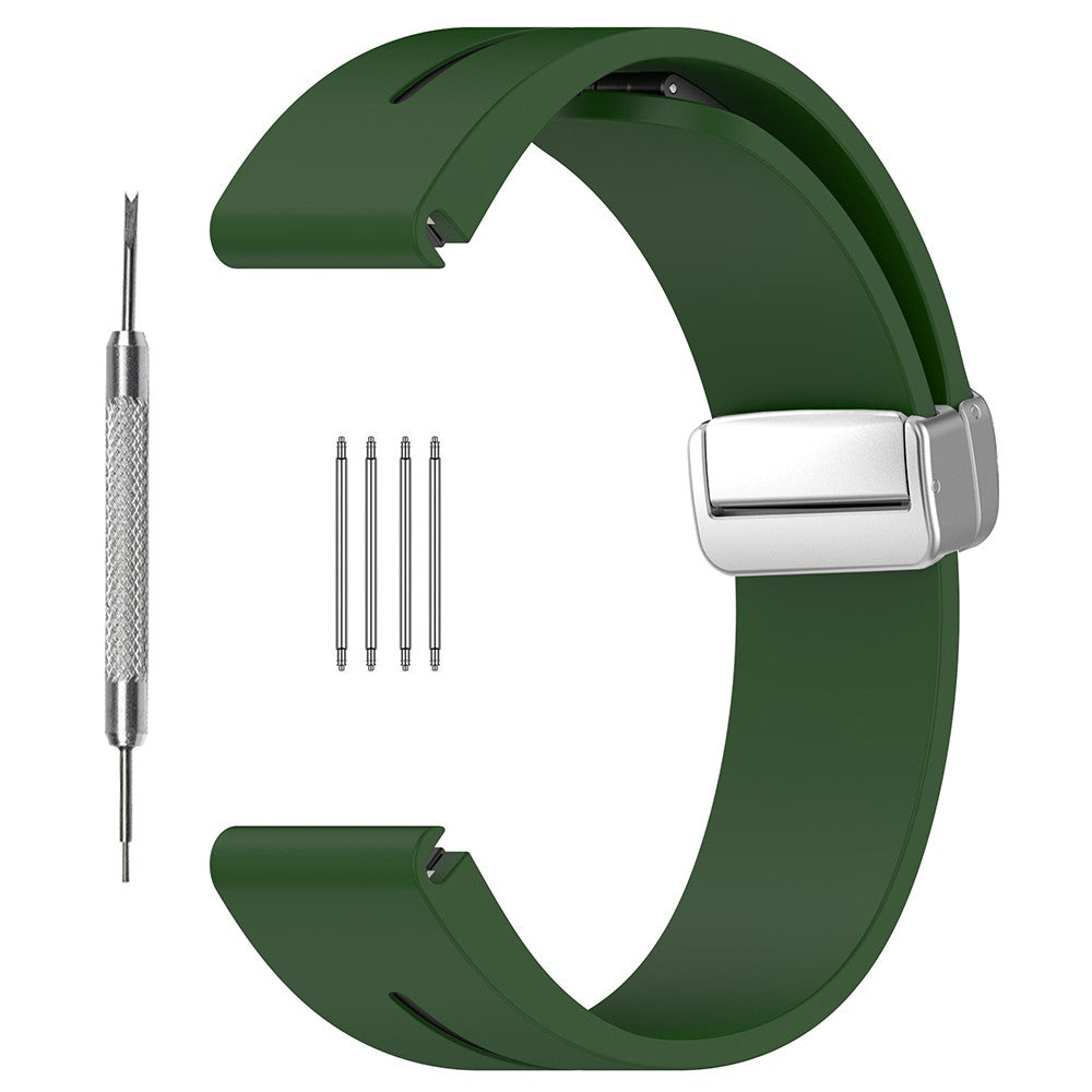 Super Nydelig Silikone Universal Rem passer til Samsung Smartwatch - Grøn#serie_7