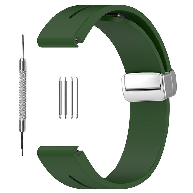 Super Nydelig Silikone Universal Rem passer til Samsung Smartwatch - Grøn#serie_7