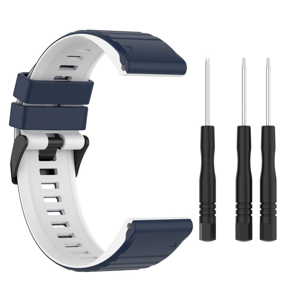 Solid Silikone Universal Rem passer til Garmin Smartwatch - Blå#serie_10