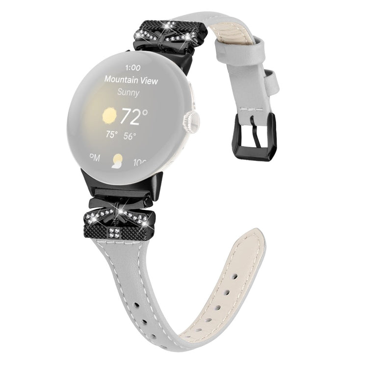 Fantastisk Kunstlæder Rem passer til Google Pixel Watch 2 - Sølv#serie_3
