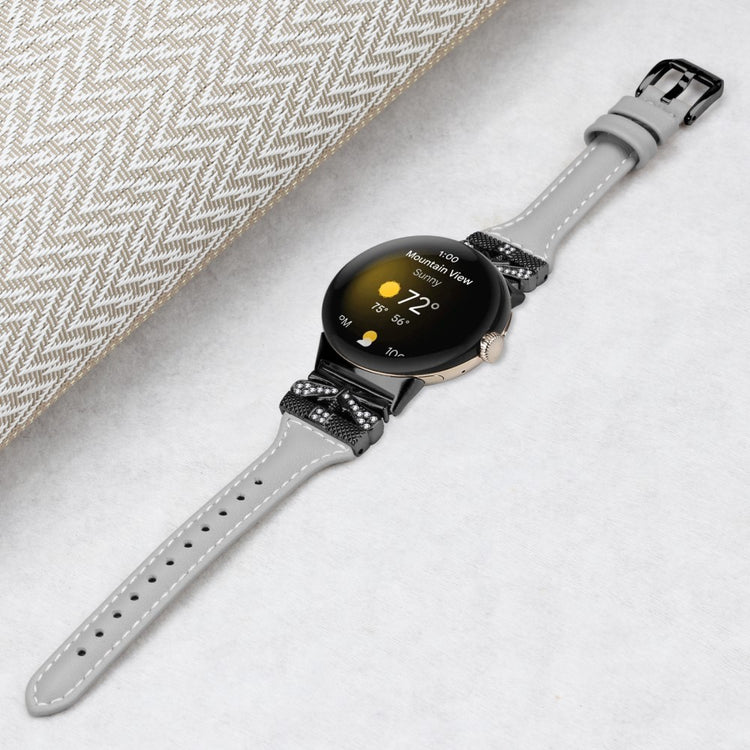 Fantastisk Kunstlæder Rem passer til Google Pixel Watch 2 - Sølv#serie_3