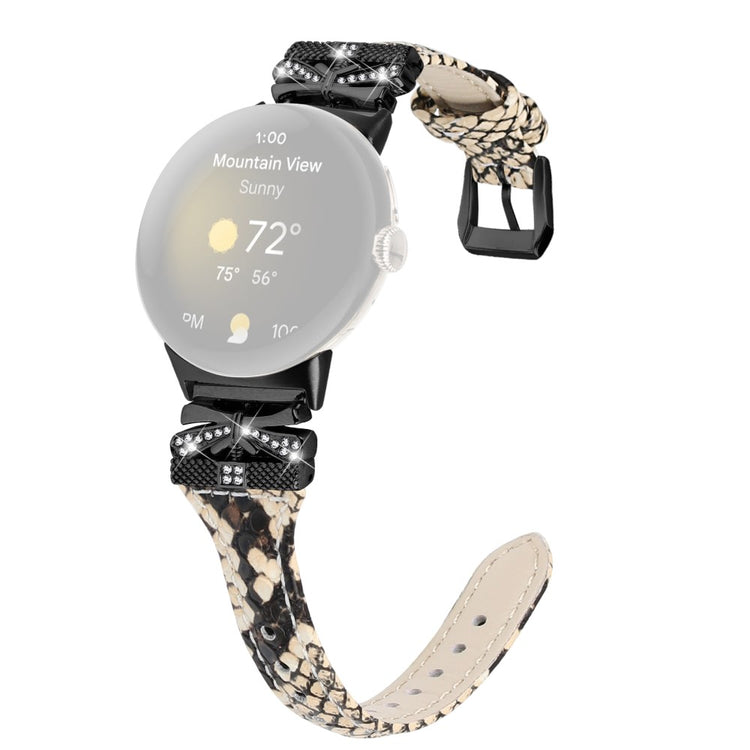 Fantastisk Kunstlæder Rem passer til Google Pixel Watch 2 - Brun#serie_5