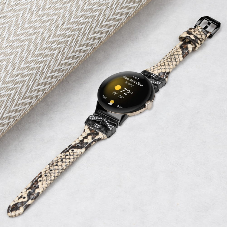 Fantastisk Kunstlæder Rem passer til Google Pixel Watch 2 - Brun#serie_5