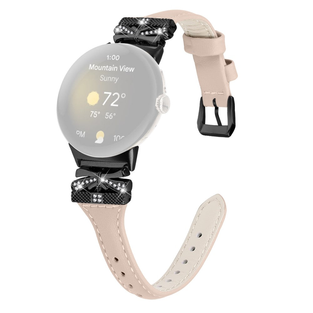 Fantastisk Kunstlæder Rem passer til Google Pixel Watch 2 - Hvid#serie_6