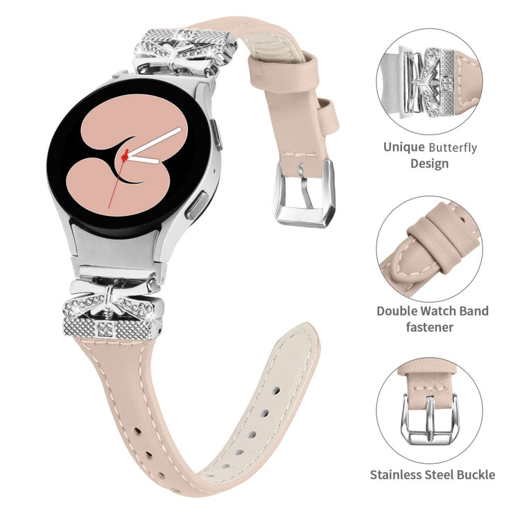 Mega Cool Kunstlæder Universal Rem passer til Samsung Smartwatch - Hvid#serie_3