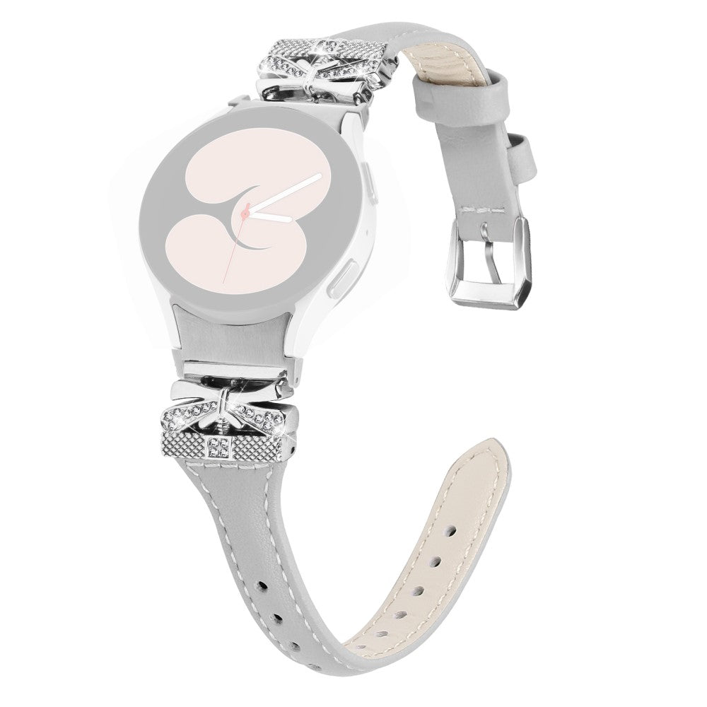 Mega Cool Kunstlæder Universal Rem passer til Samsung Smartwatch - Sølv#serie_5