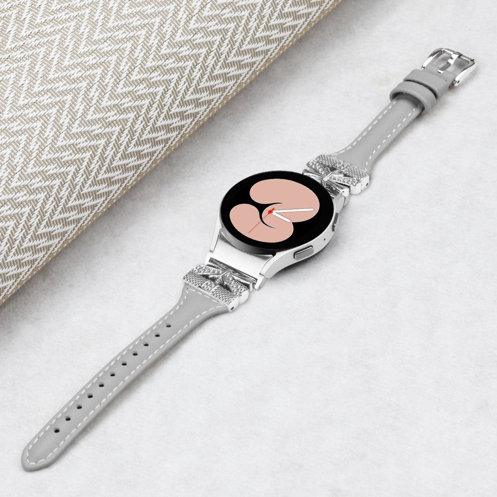 Mega Cool Kunstlæder Universal Rem passer til Samsung Smartwatch - Sølv#serie_5