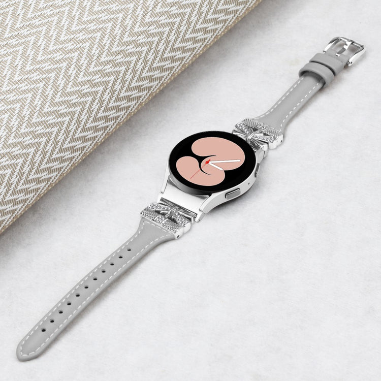 Mega Cool Kunstlæder Universal Rem passer til Samsung Smartwatch - Sølv#serie_5
