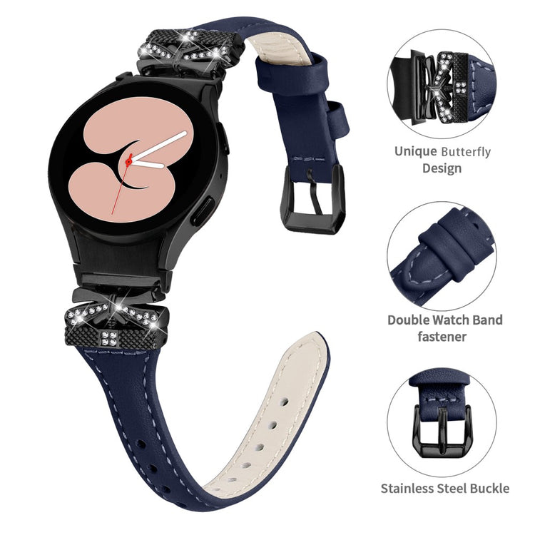 Fremragende Kunstlæder Universal Rem passer til Samsung Smartwatch - Blå#serie_1