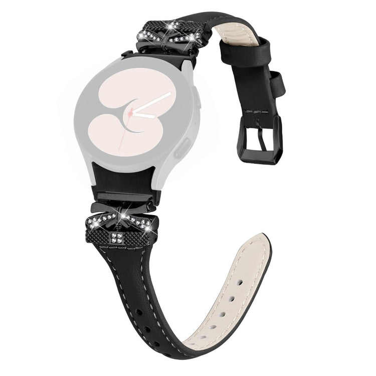 Fremragende Kunstlæder Universal Rem passer til Samsung Smartwatch - Sort#serie_2