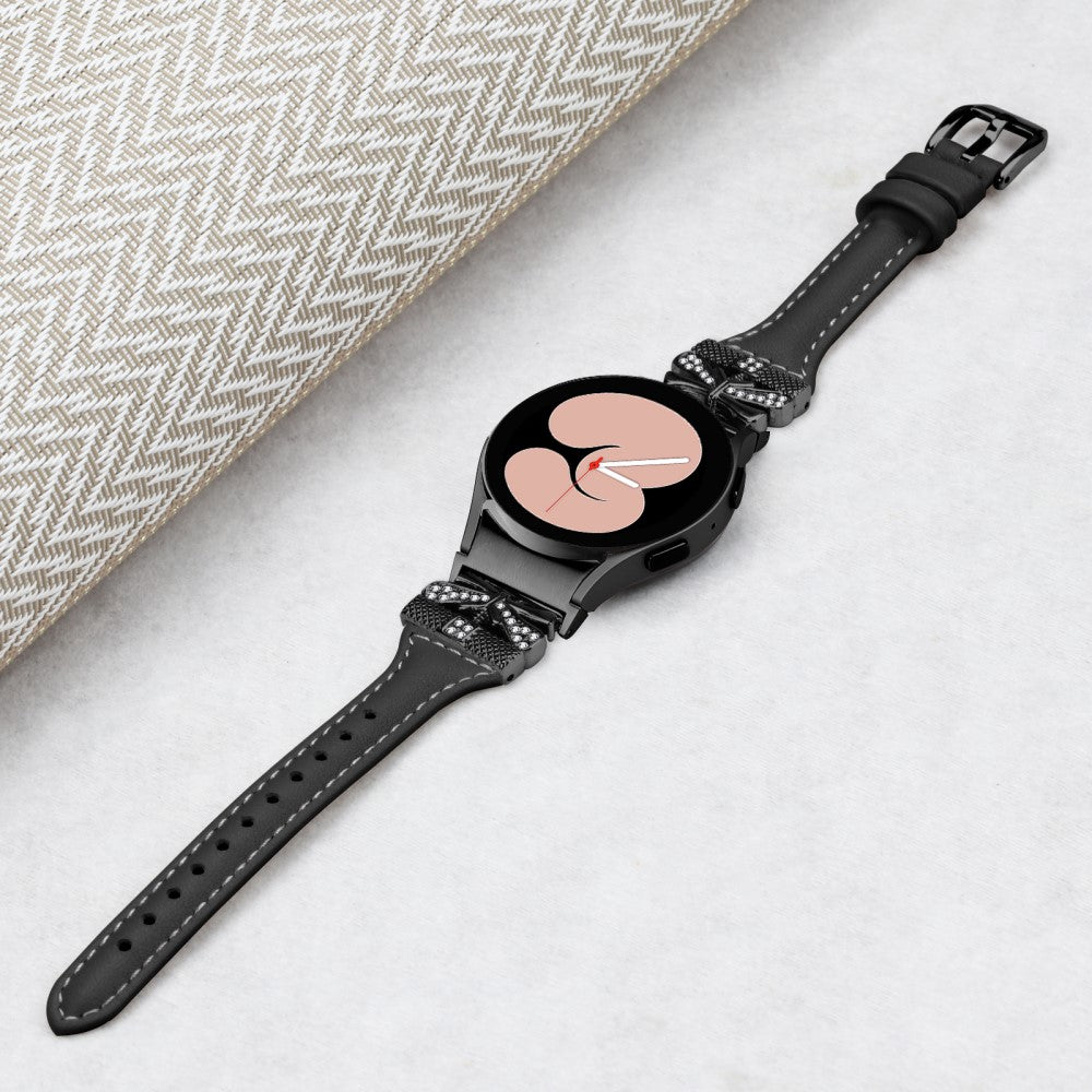 Fremragende Kunstlæder Universal Rem passer til Samsung Smartwatch - Sort#serie_2