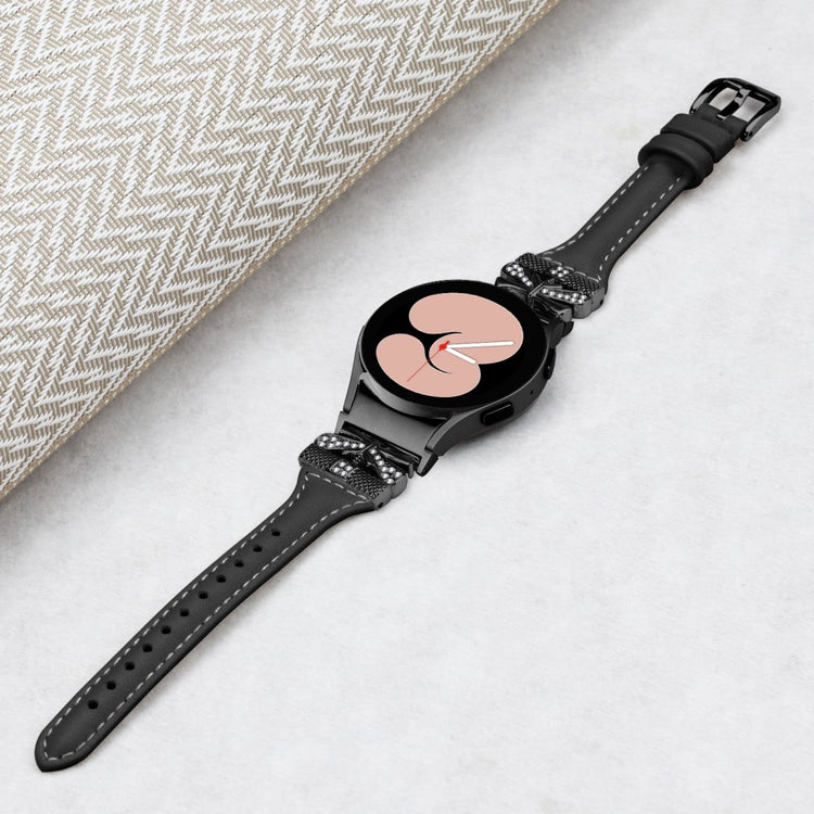 Fremragende Kunstlæder Universal Rem passer til Samsung Smartwatch - Sort#serie_2